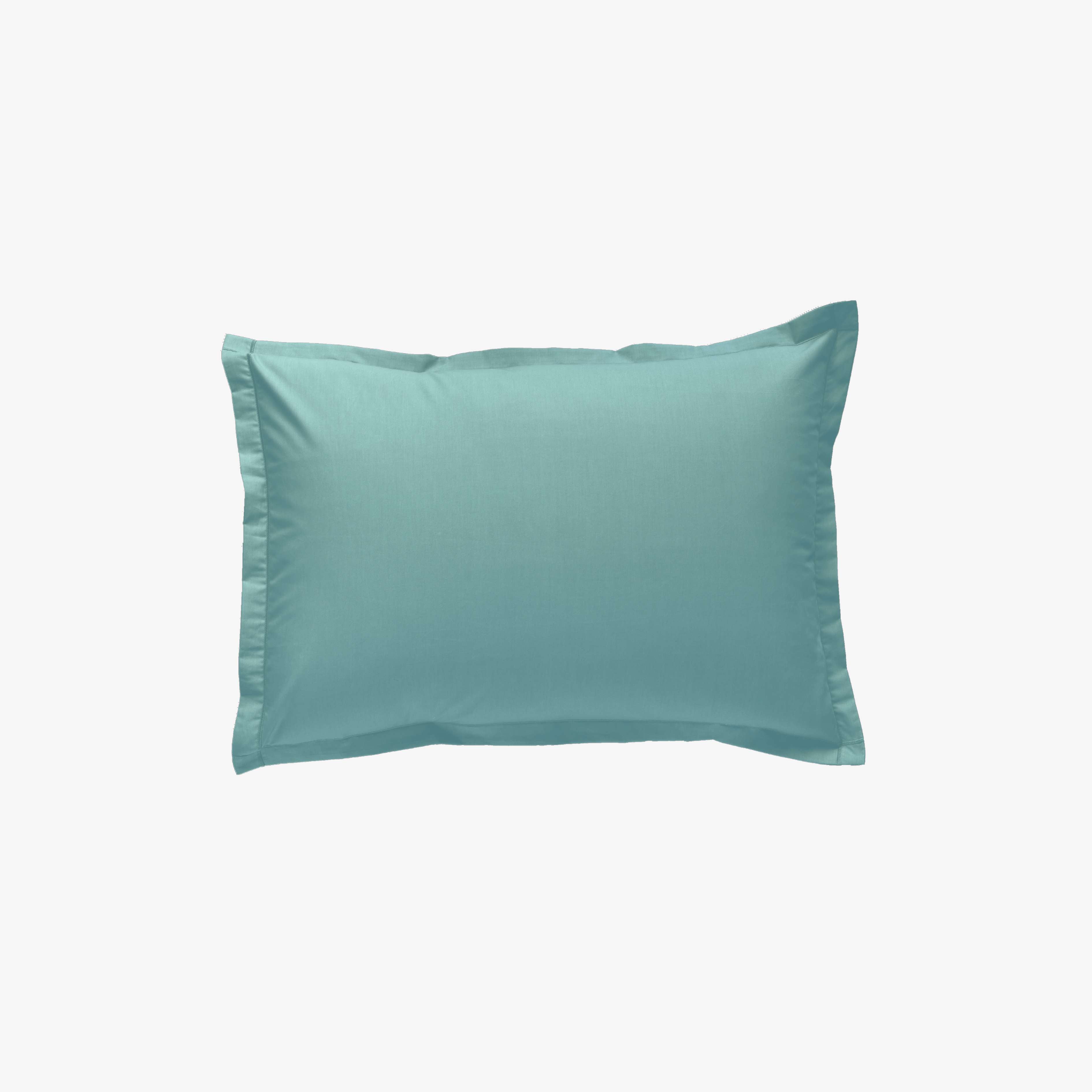 Taie d'Oreiller Percale de Coton 80 fils Céladon 50x70 cm