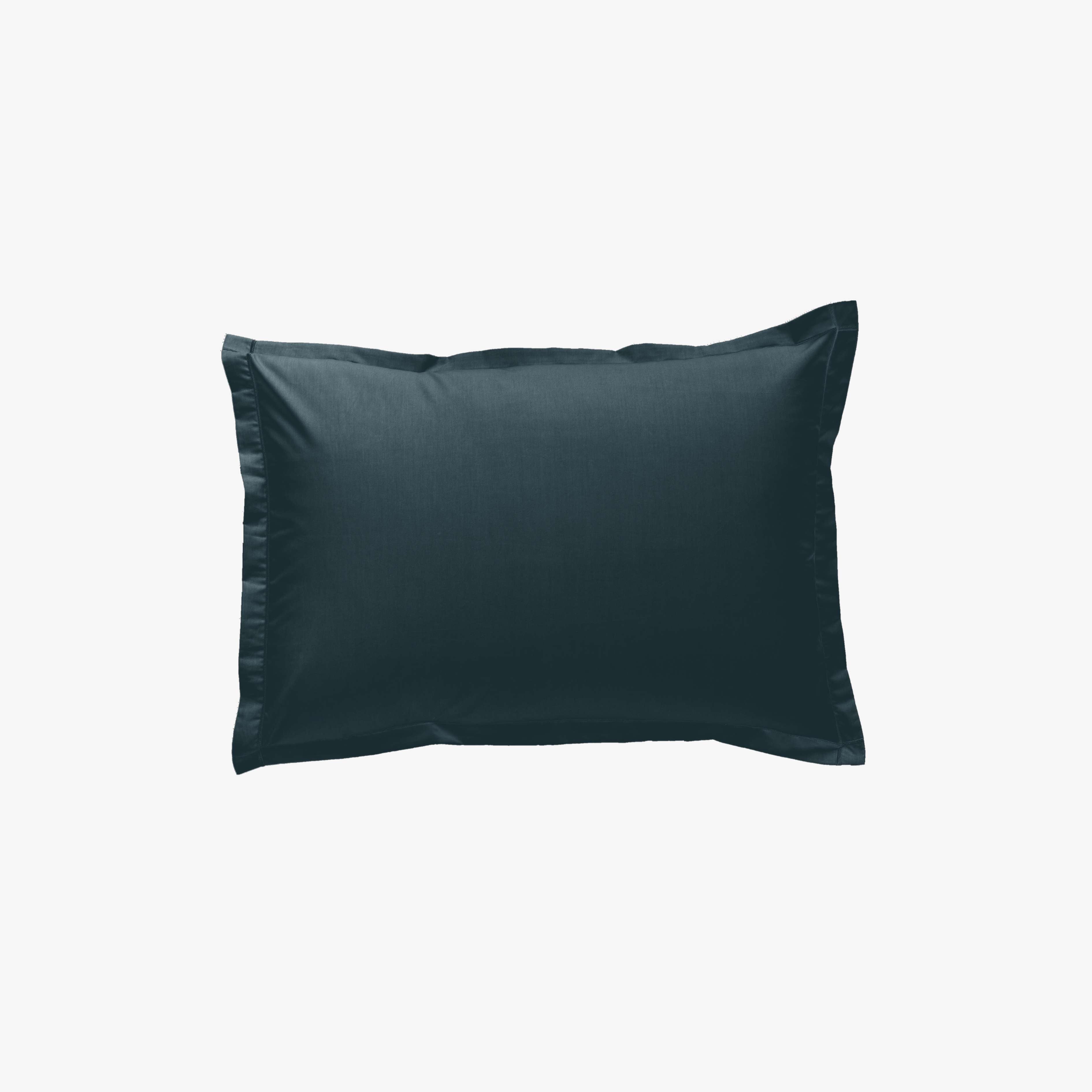 Taie d'Oreiller Percale de Coton 80 fils Lagon 50x70 cm