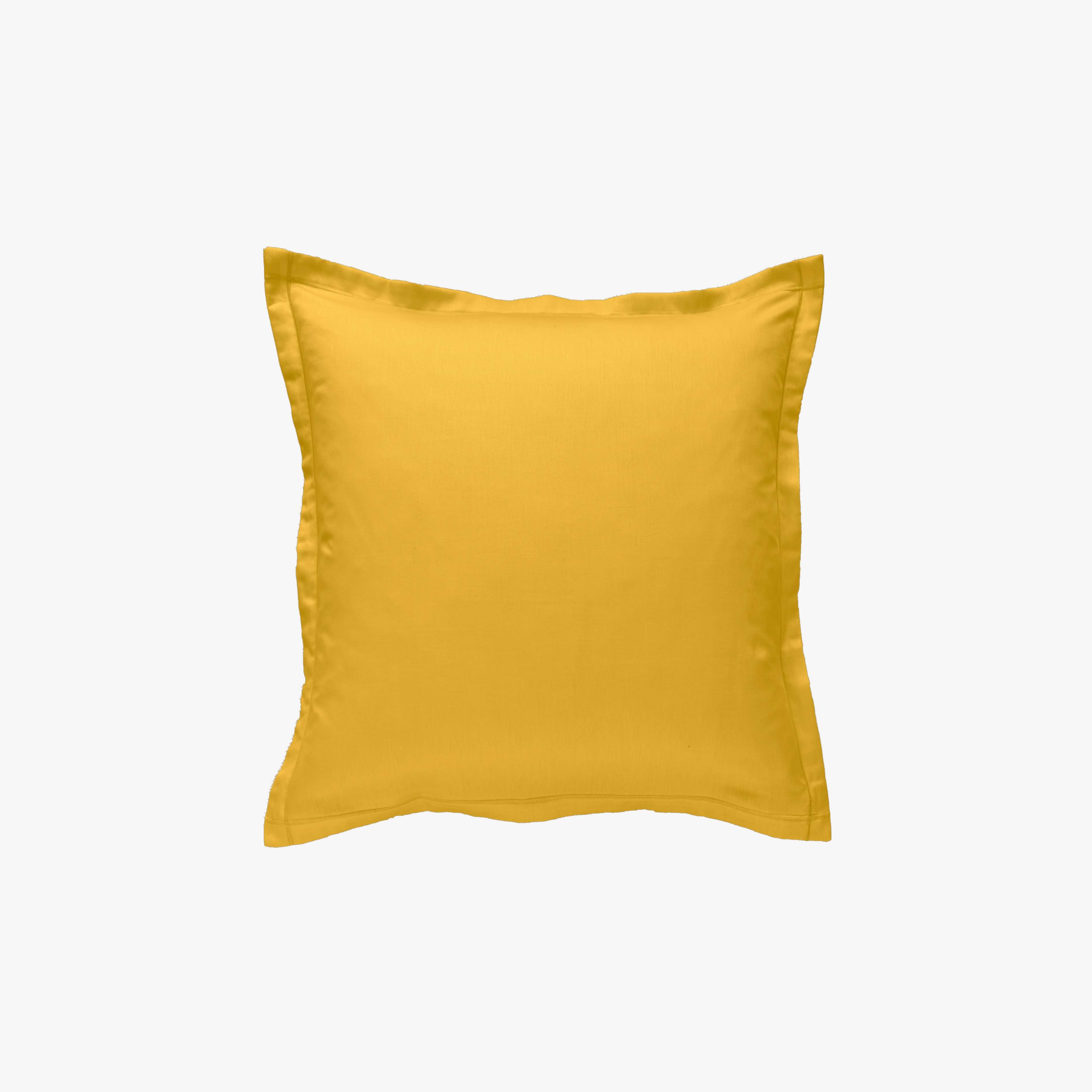Taie d'Oreiller Percale de Coton 80 fils Safran 65x65 cm