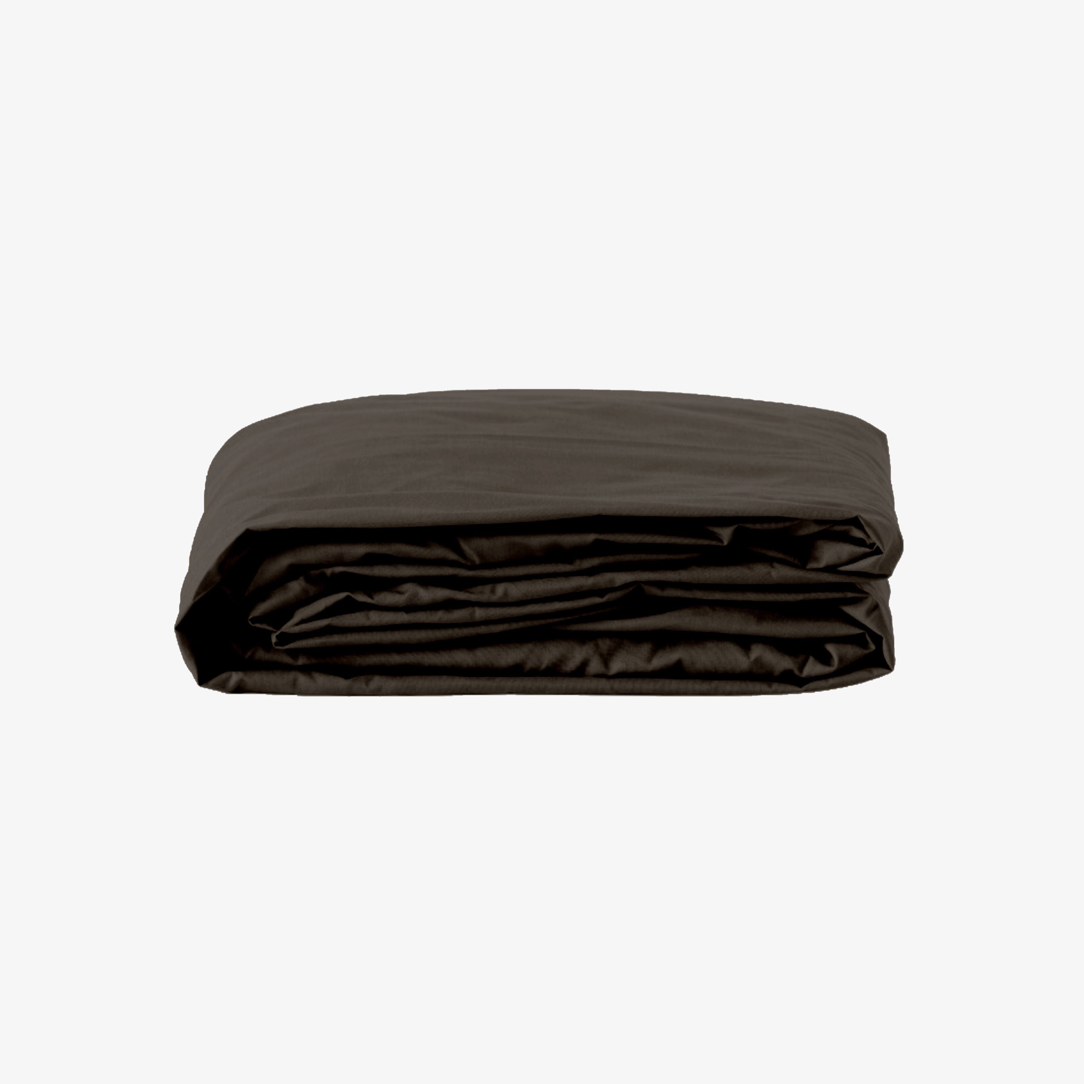 Drap Housse Percale de Coton 80 fils bonnet 30 cm Gris Anthracite 160X200 cm