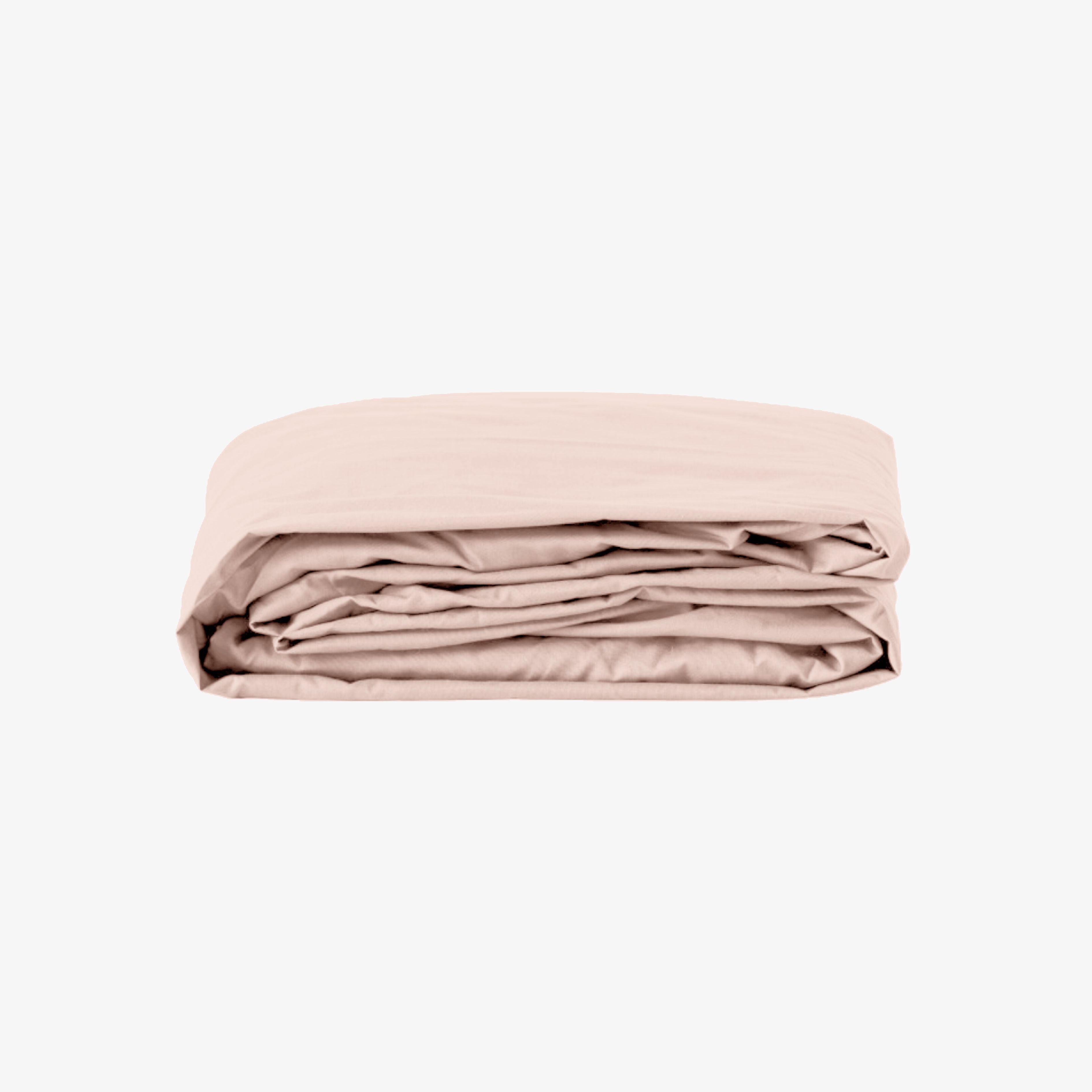 Drap Housse Percale de Coton 80 fils bonnet 30 cm Rose Poudré