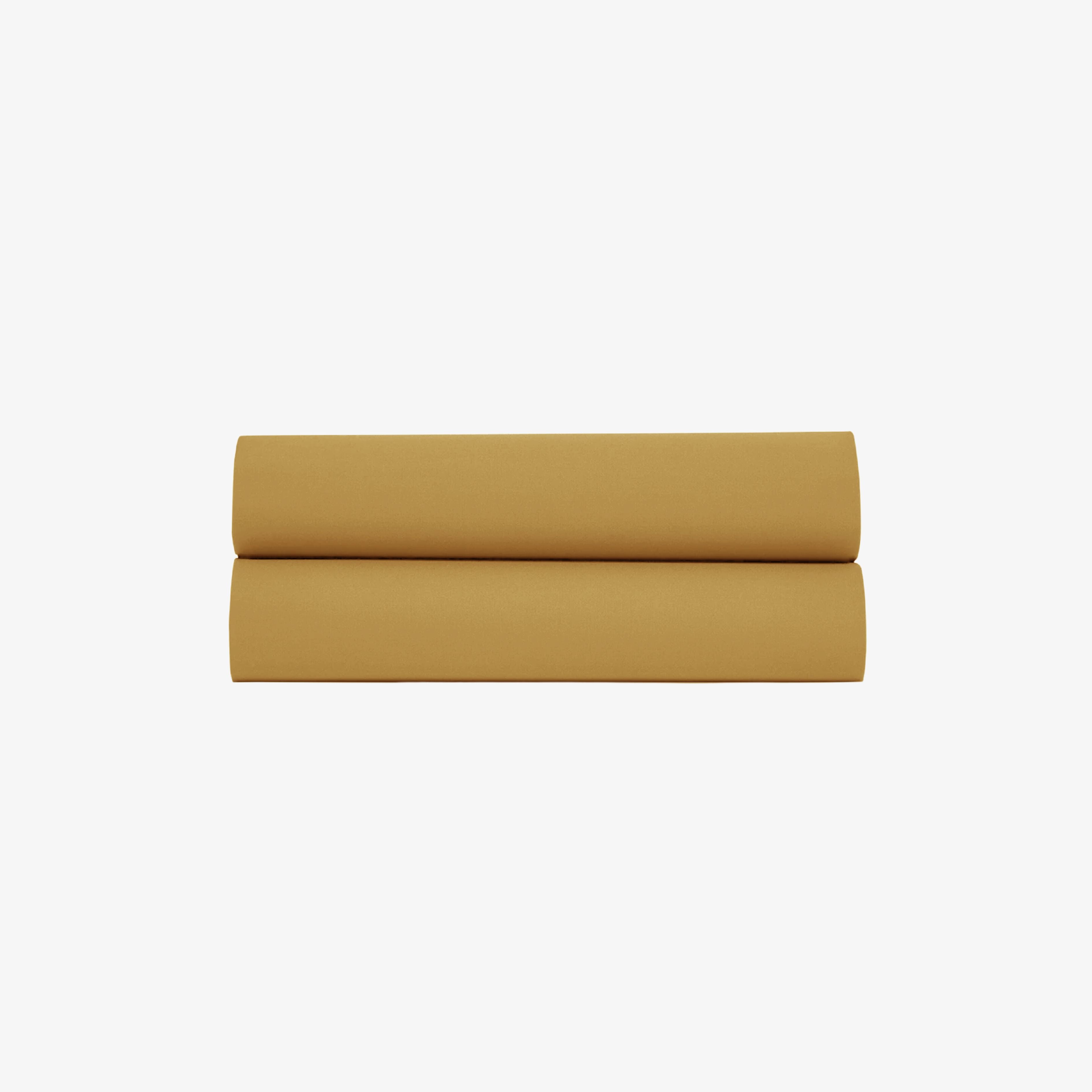 Drap Plat Percale de Coton 80 fils Bronze 180x290 cm