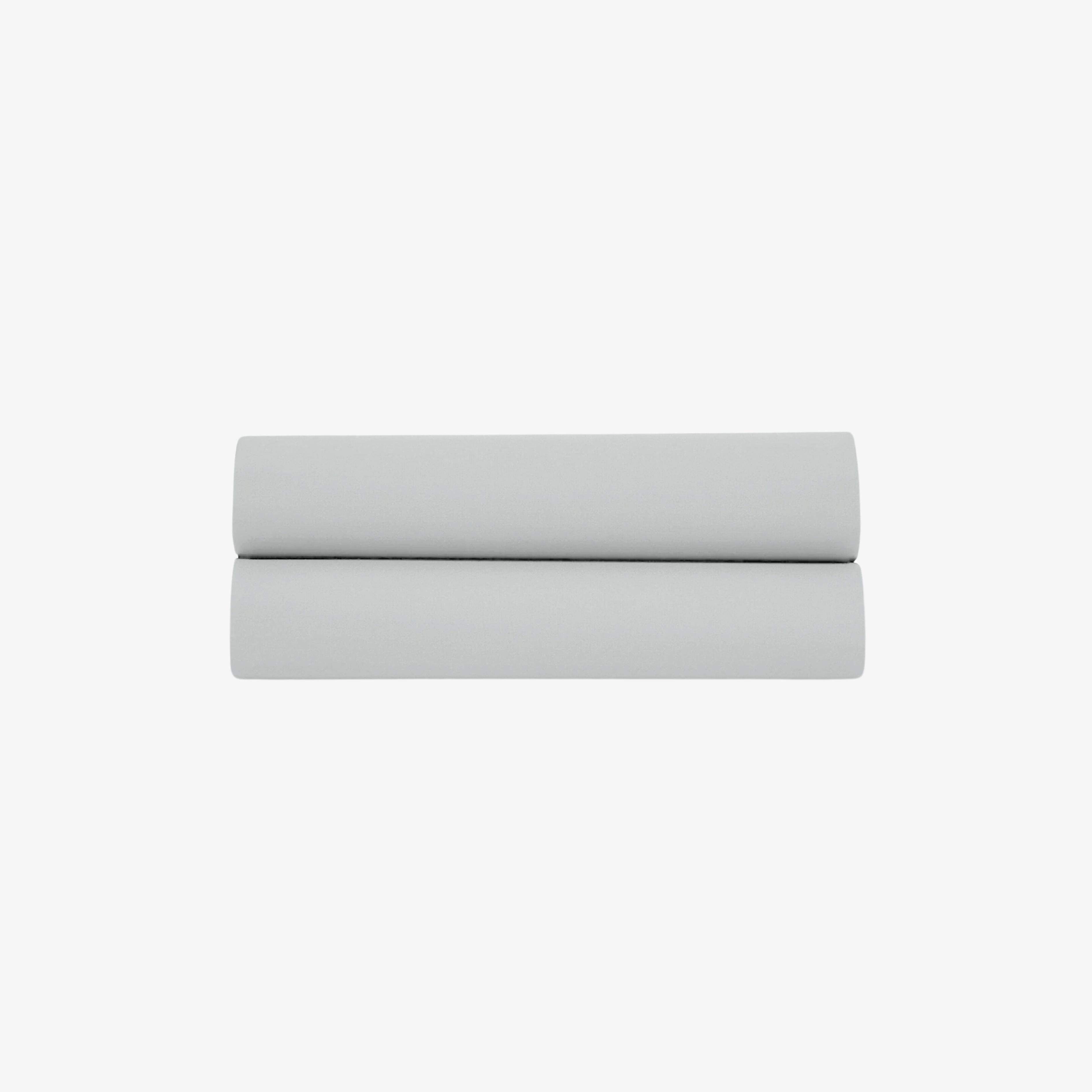 Drap Plat Percale de Coton 80 fils Gris Perle 270X300 cm