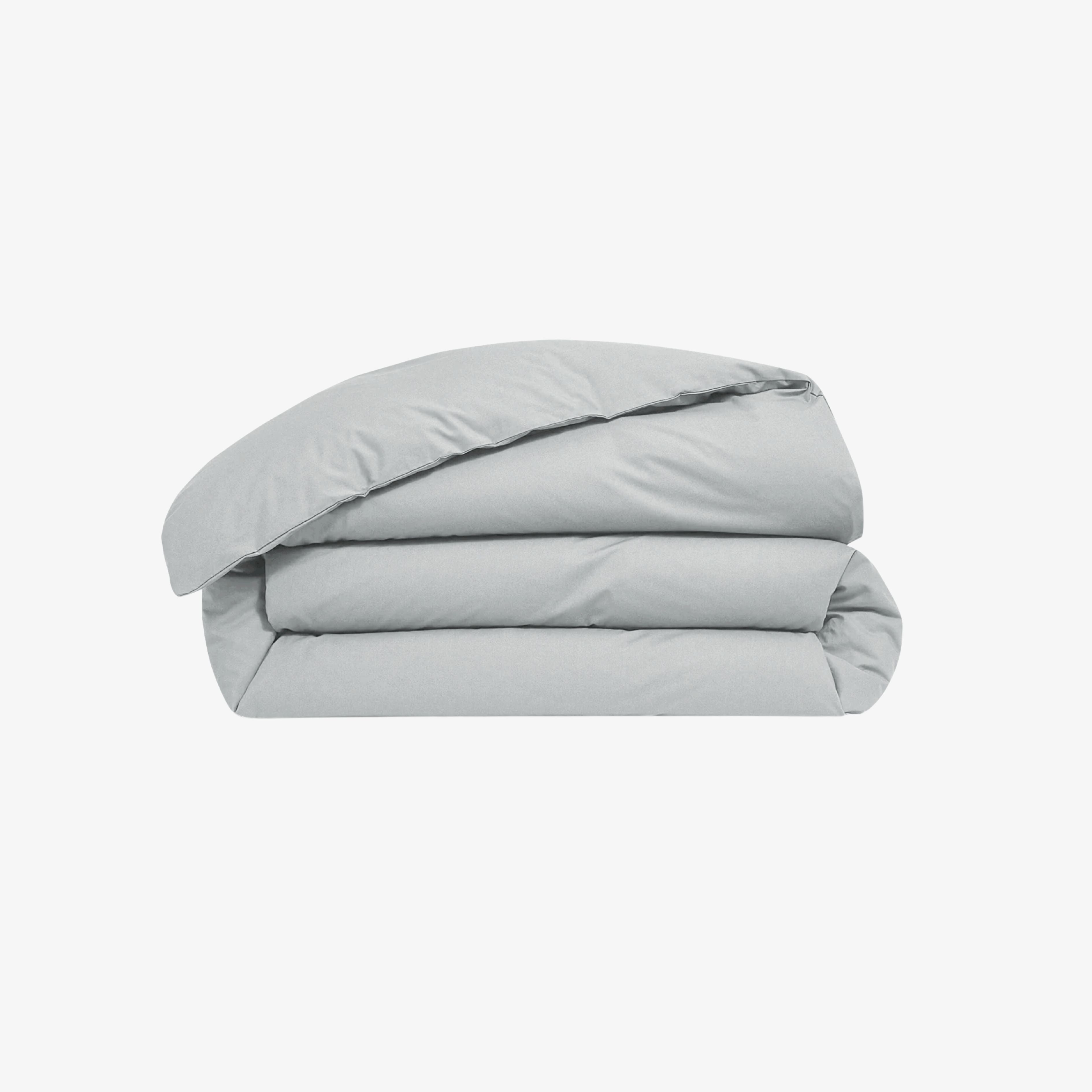 Housse de Couette Satin de Coton 120 fils gris perle