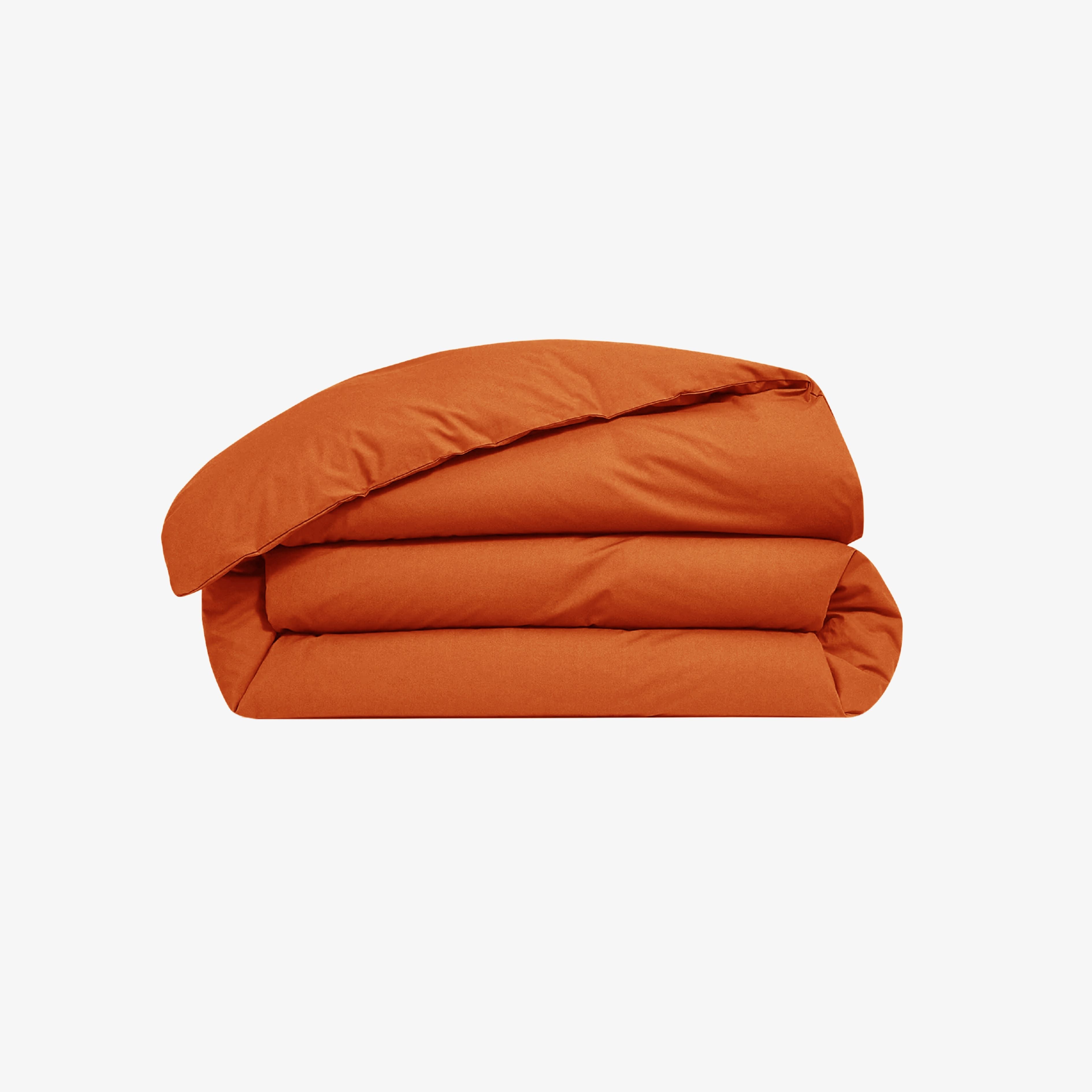 Housse de couette percale de Coton 80 fils Argile 140x200 cm