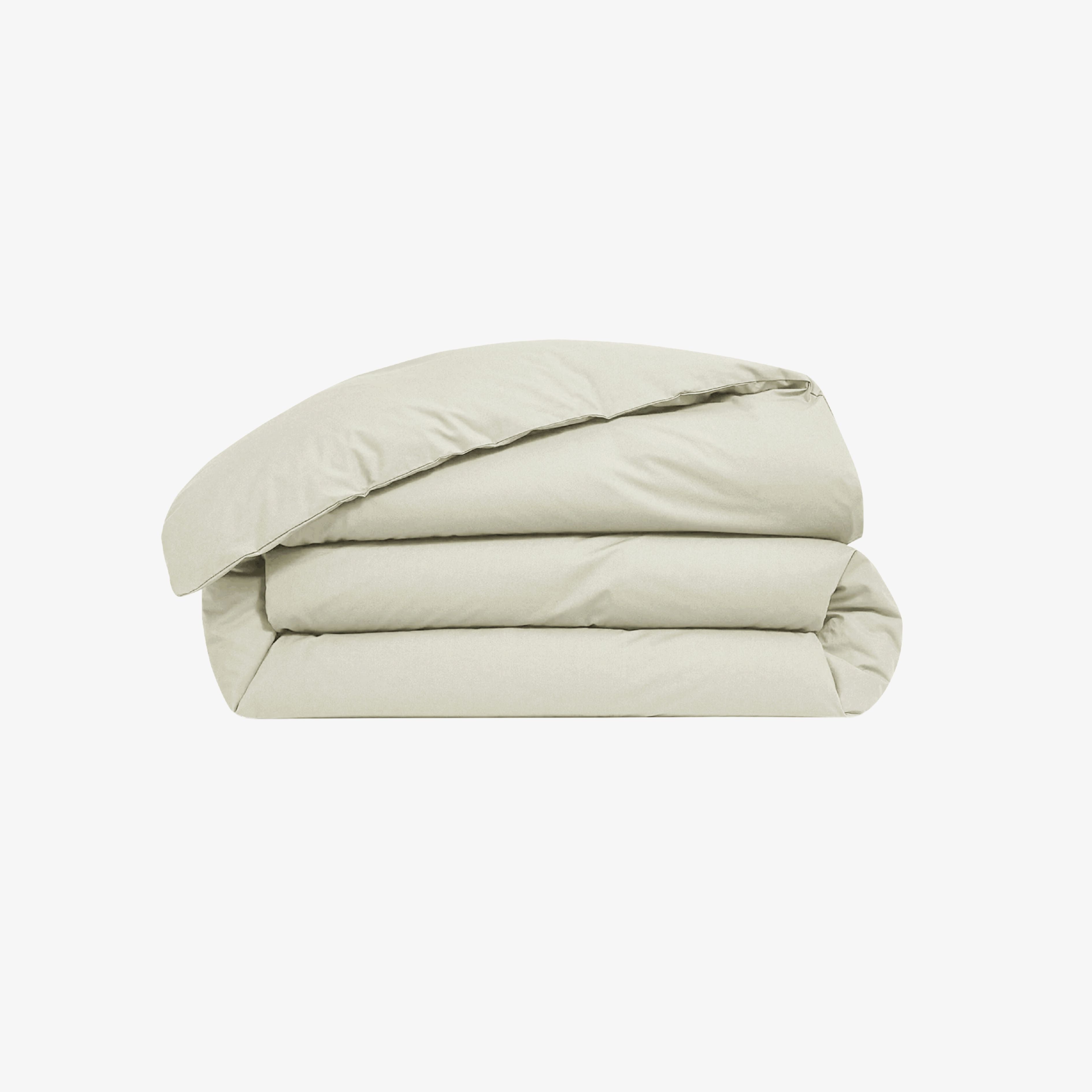 Housse de couette percale de Coton 80 fils Ivoir 140x200 cm