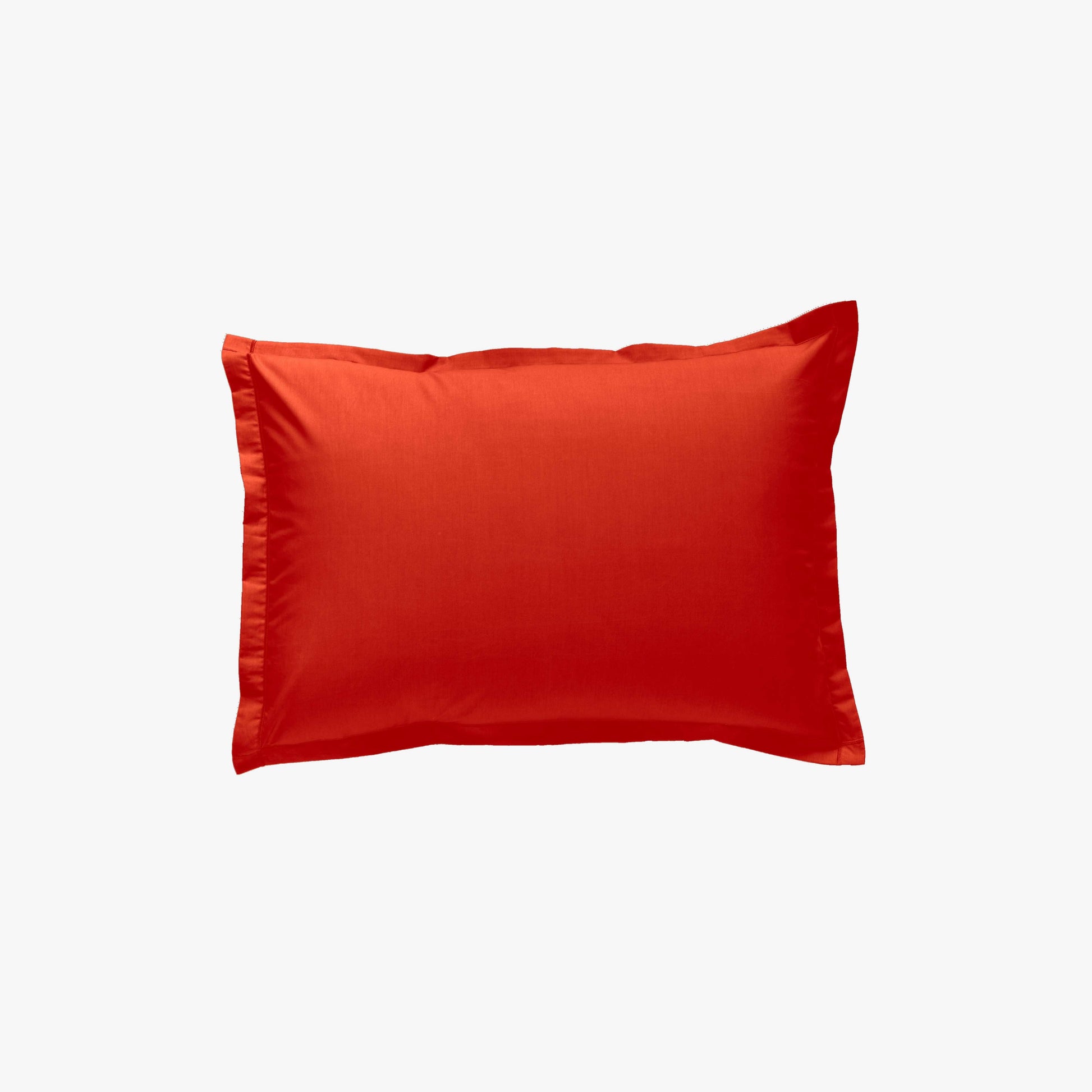 Taie d'Oreiller Percale de Coton 80 fils Corail 50x70 cm