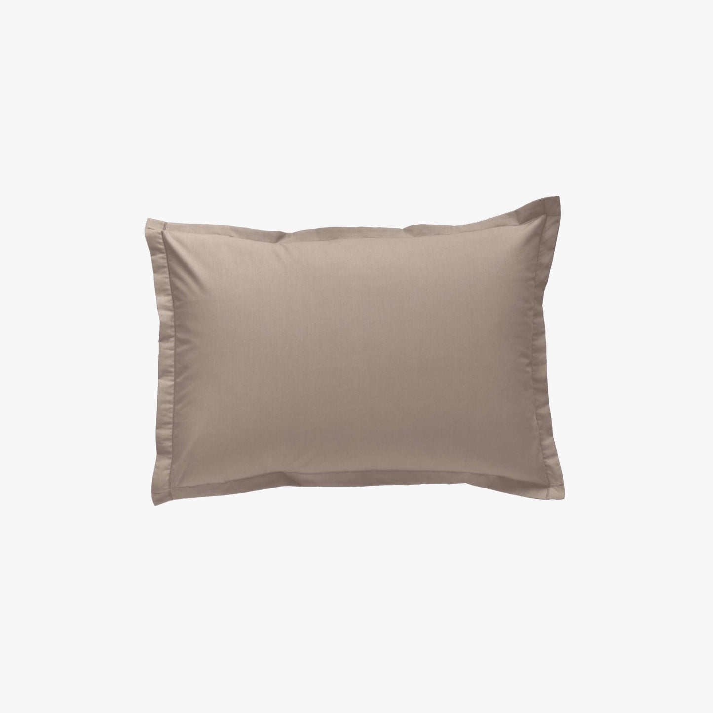 Taie d'Oreiller Percale de Coton 80 fils Taupe 50x70 cm