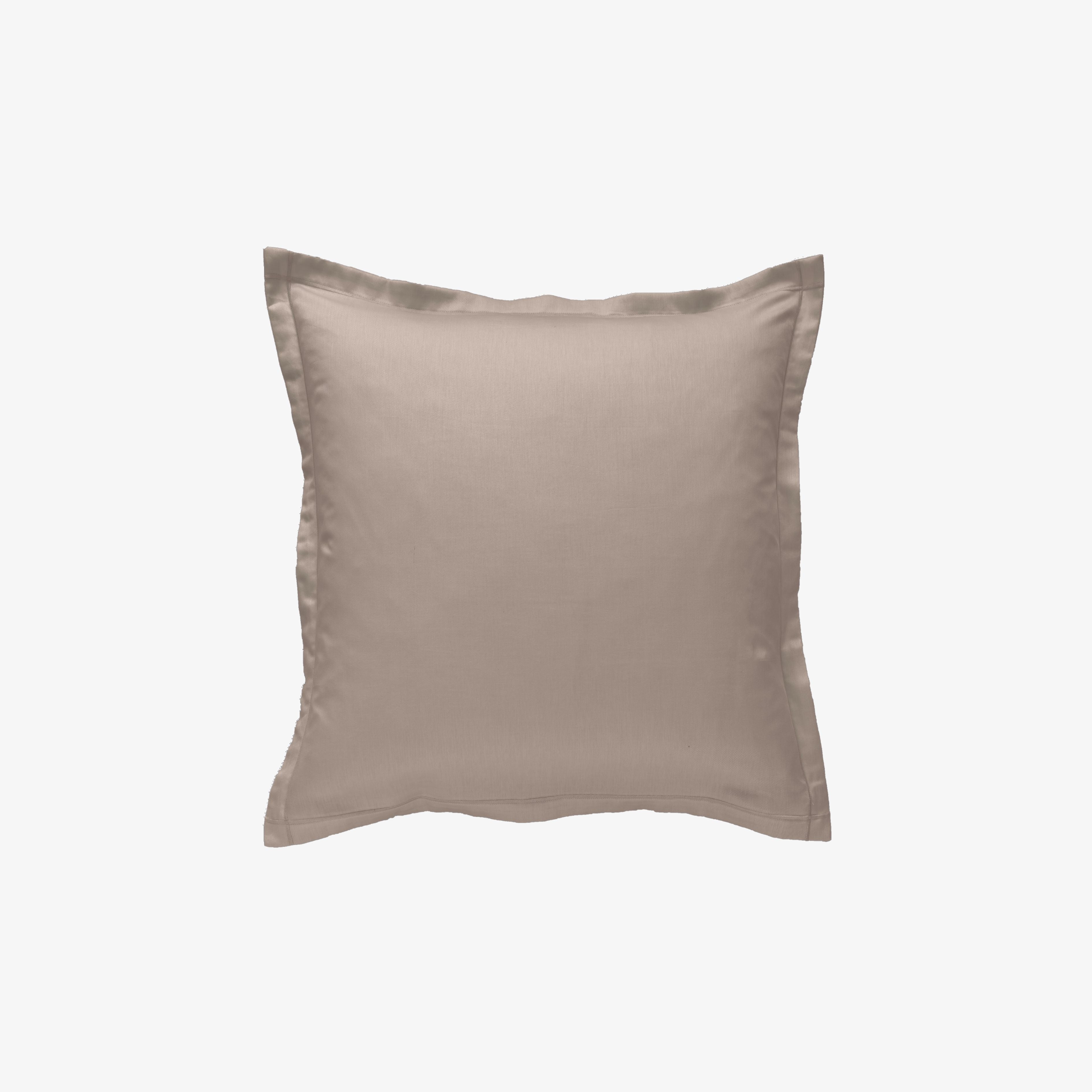 Taie d'oreiller satin de coton 120 fils Galet 65x65 cm