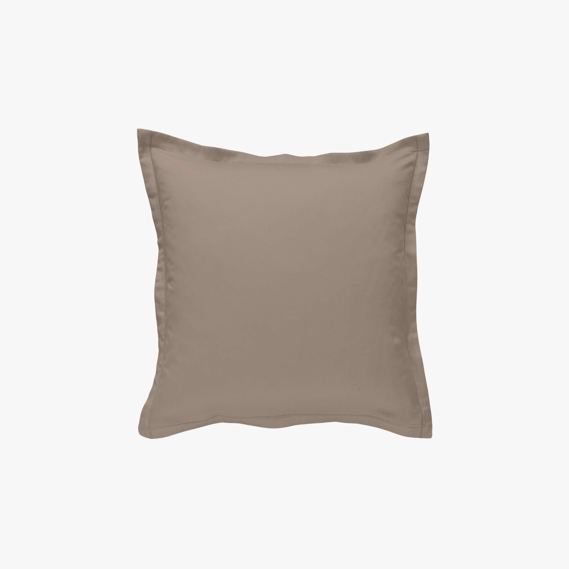 Taie d'Oreiller Percale de Coton 80 fils Taupe 80x80 cm
