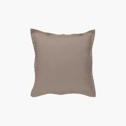 Taie d'Oreiller Percale de Coton 80 fils Taupe 80x80 cm