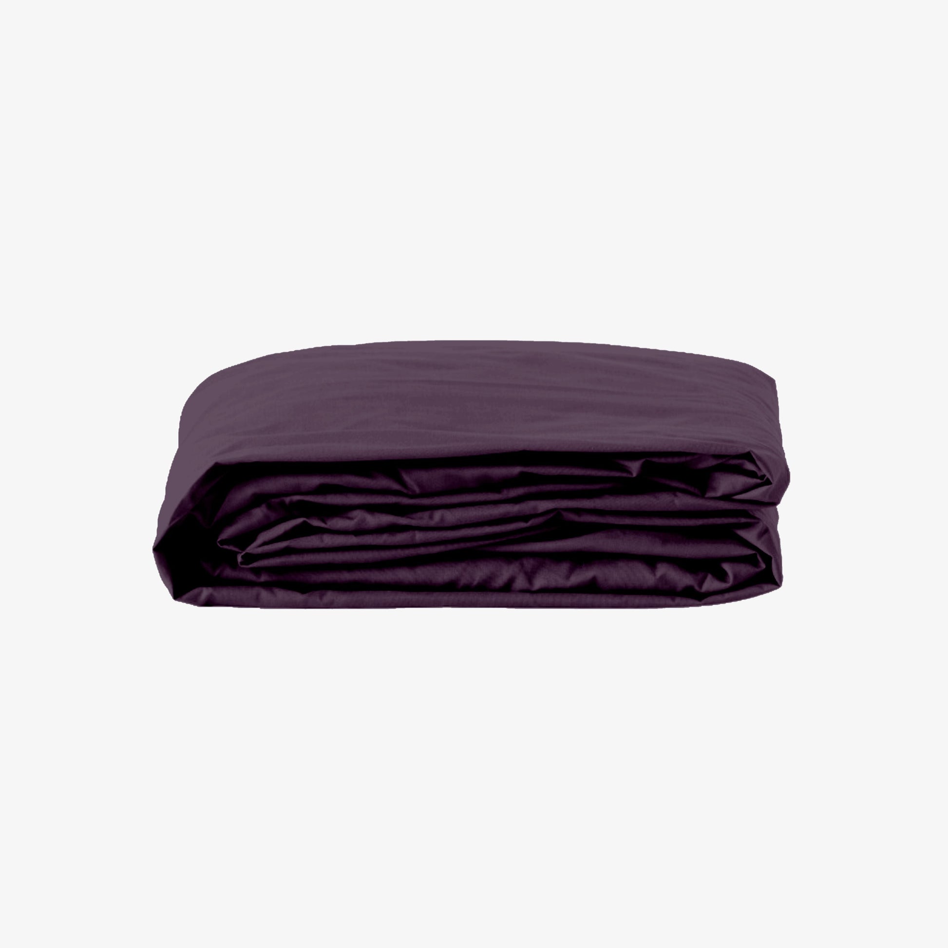 Drap Housse en Percale de Coton 80 fils, épaisseur de bonnet 30 cm, couleur violet aubergine