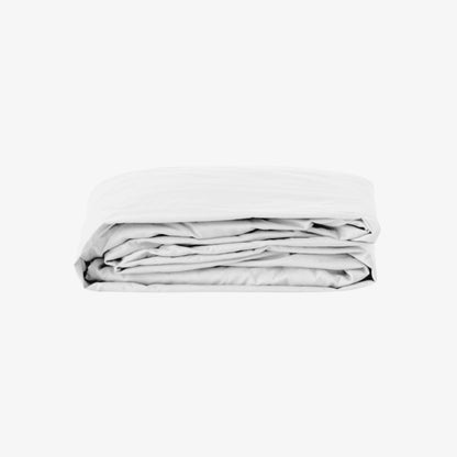 Drap Housse en Percale de Coton 80 fils bonnet 30 cm blanc