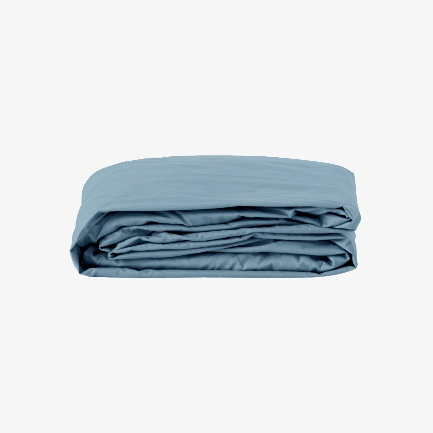 Drap Housse Percale de Coton 80 fils bonnet 30 cm Bleu Jean 80X200 cm