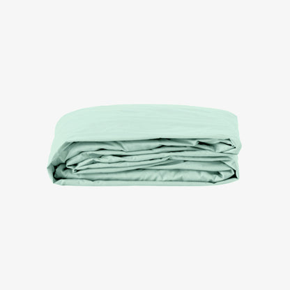 Drap Housse Percale de Coton 80 fils bonnet 30 cm couleur vert celadon