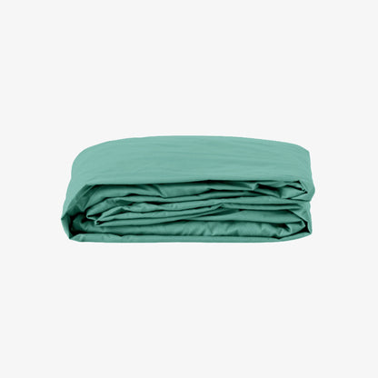 Drap Housse Percale de Coton 80 fils bonnet 30 cm couleur vert mint