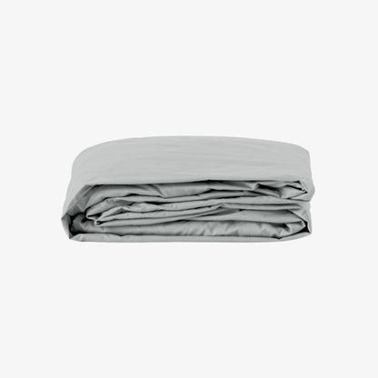 Drap Housse Percale de Coton 80 fils bonnet 30 cm Gris Perle 80X200 cm