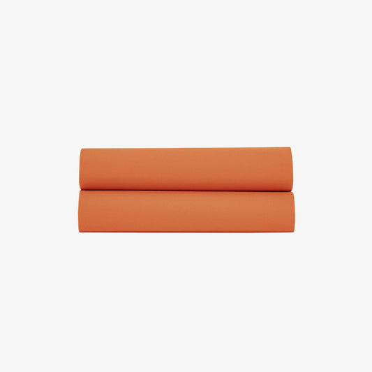 Drap Plat Percale de Coton 80 fils Argile 180x290 cm