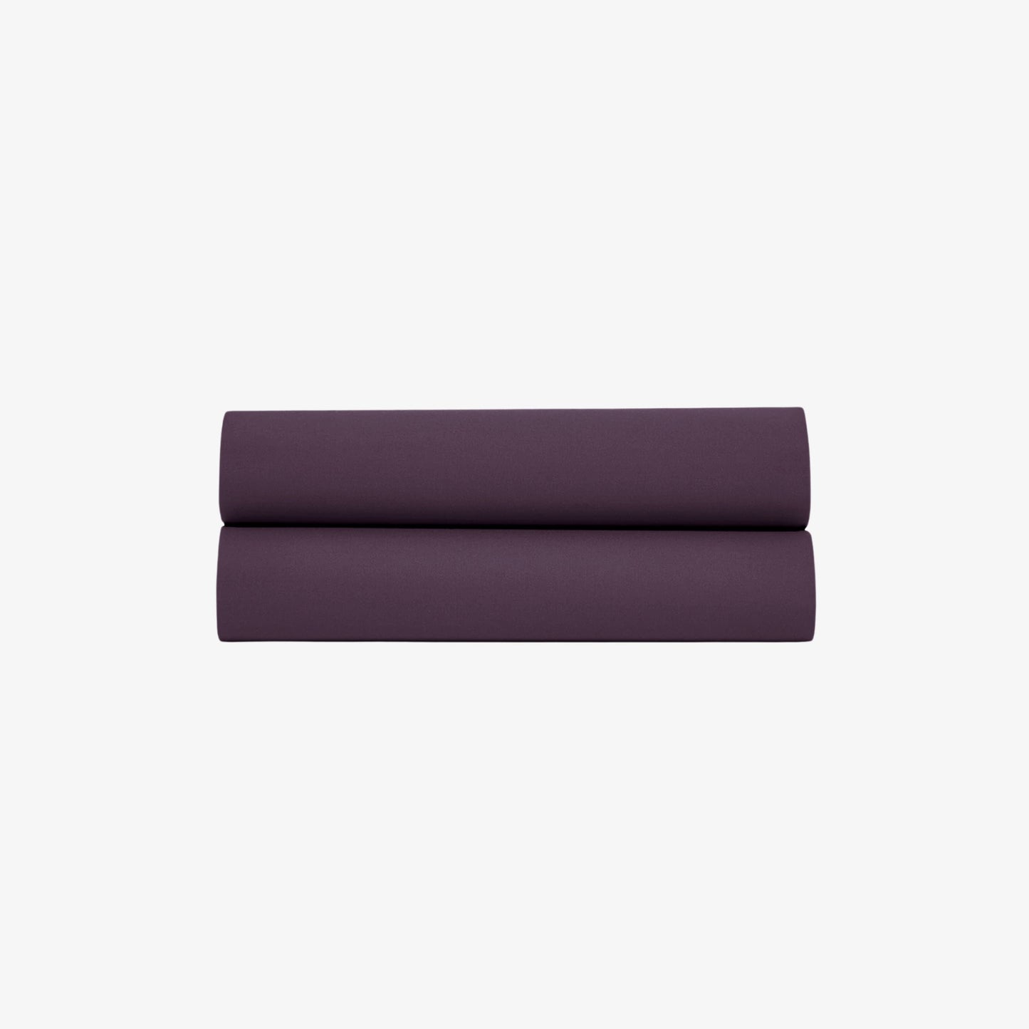 Drap Plat Satin de Coton 120 fils Aubergine 270X300 cm
