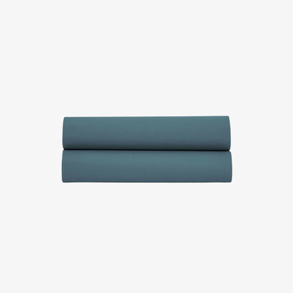 Drap Plat Percale de Coton 80 fils Lagon 270X300 cm