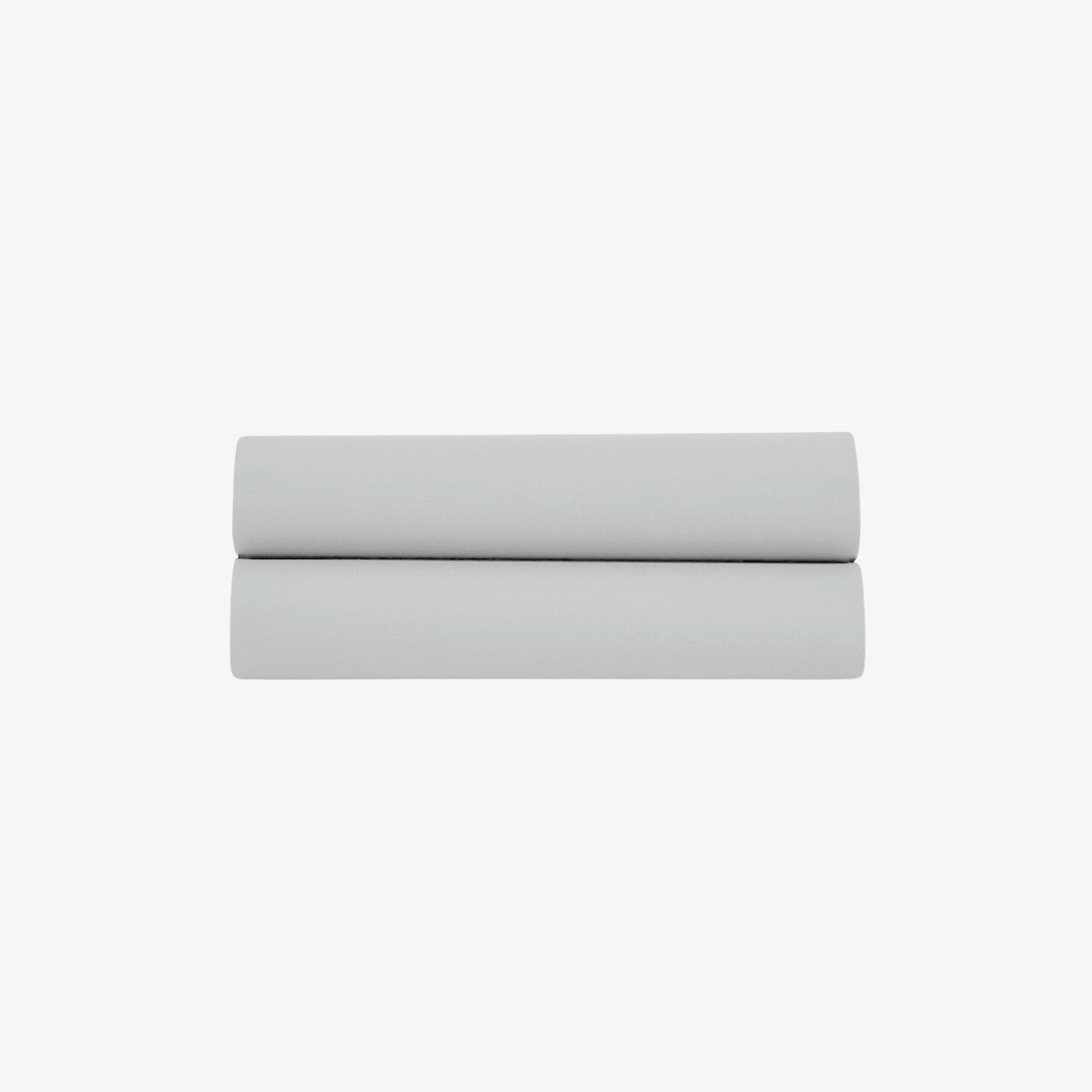 Drap Plat Satin de Coton 120 fils Gris Perle 270X300 cm