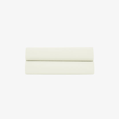 Drap Plat Percale de Coton 80 fils Ivoir 180x290 cm