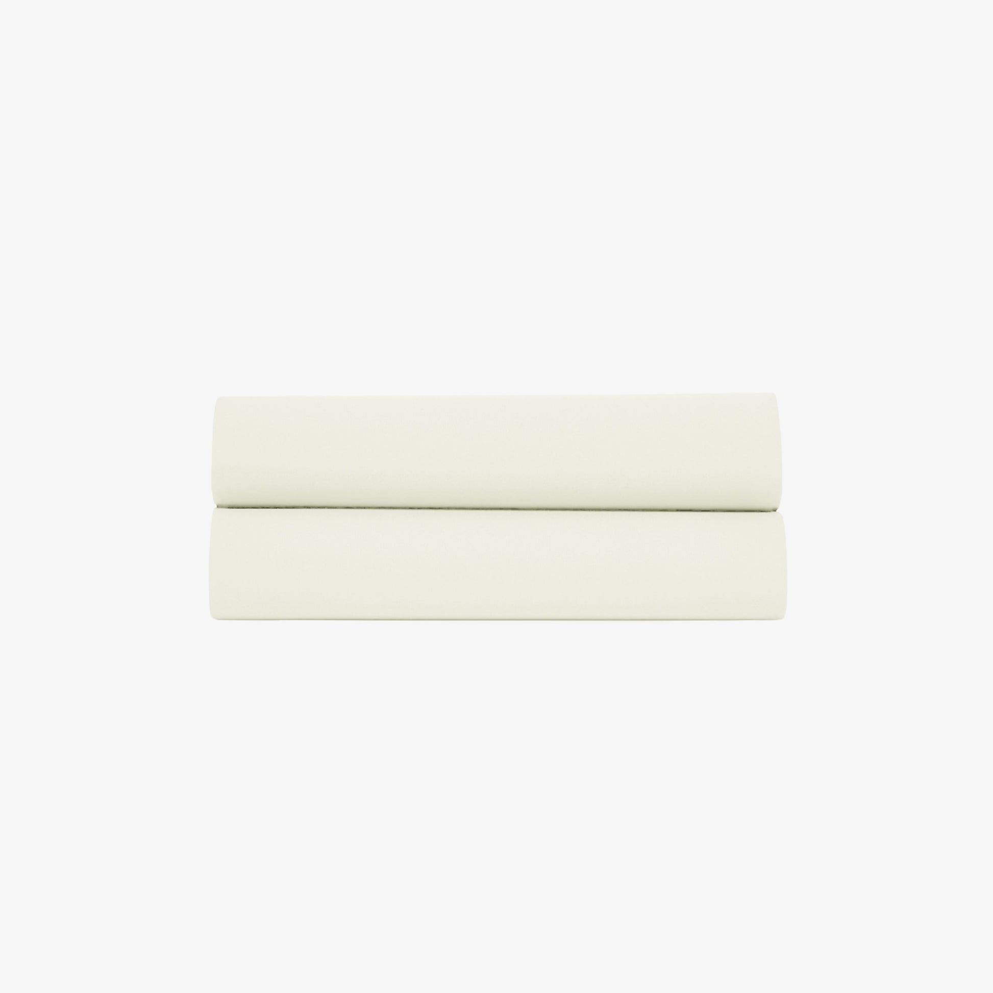 Drap Plat Satin de Coton 120 fils Ivoir 180x290 cm